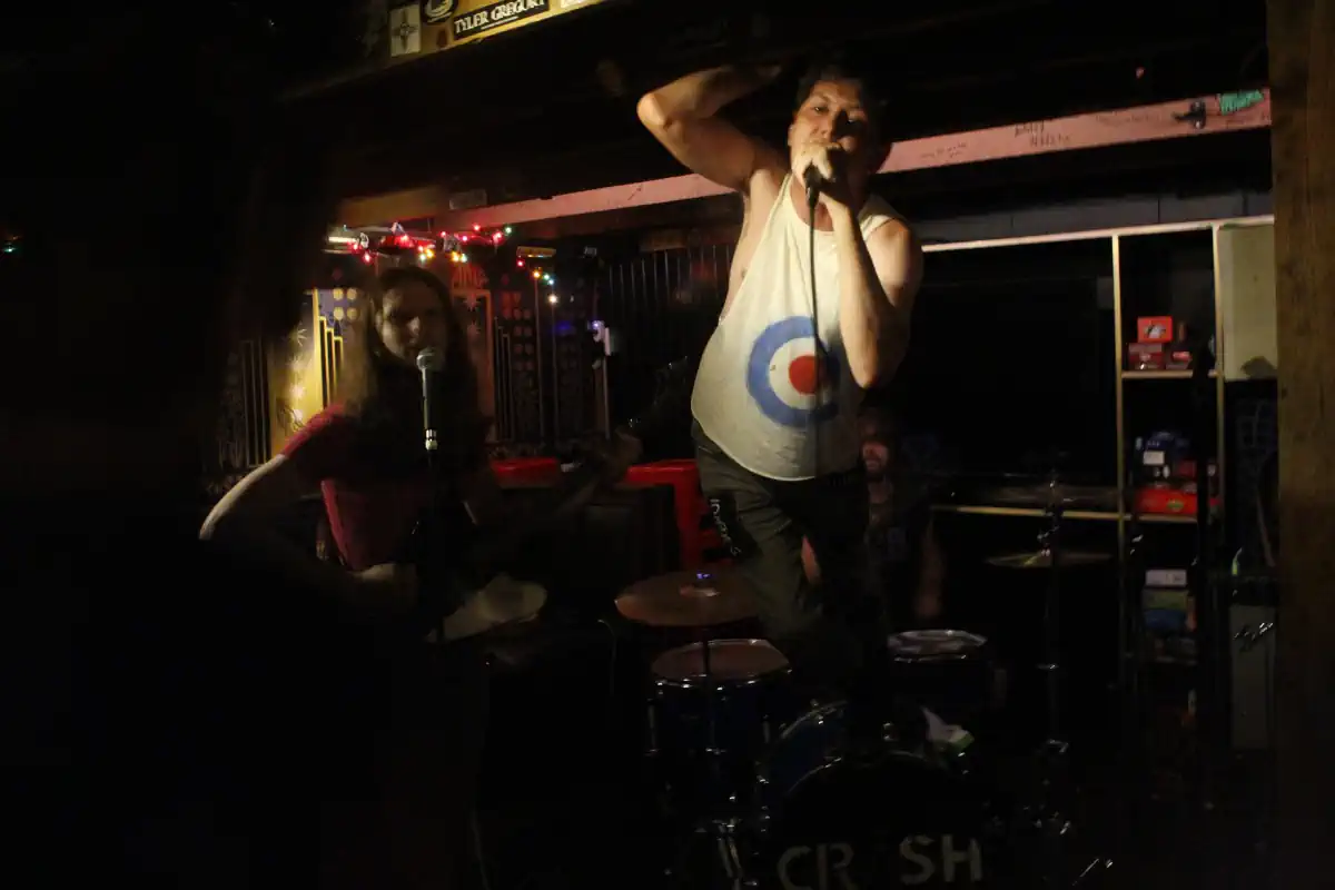 CRASH punk band's live performance at Auntie Mae's in Manhattan, Kansas